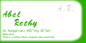 abel rethy business card